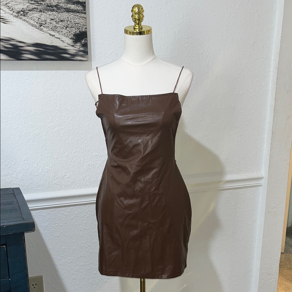 SHEIN Brown Mini Dress Large